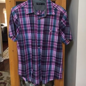 Nautica short-sleeved, button down shirt.