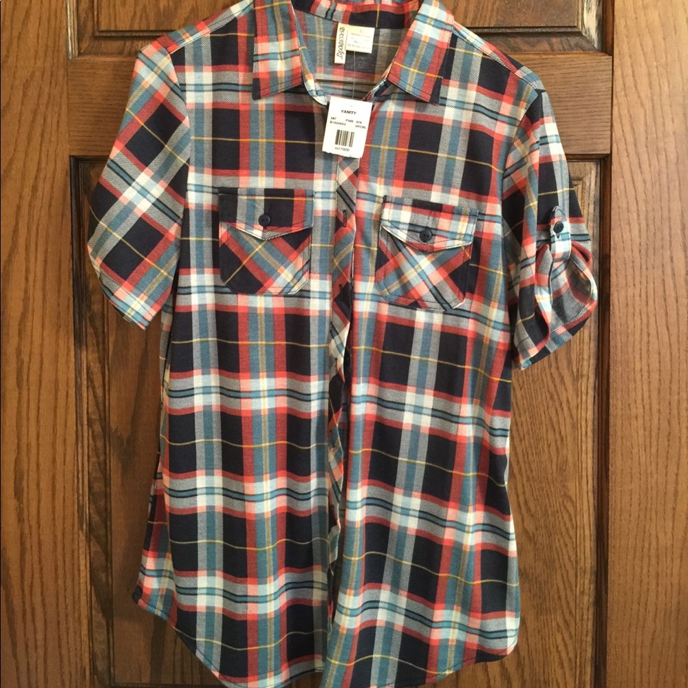 Vanity plaid short sleeve