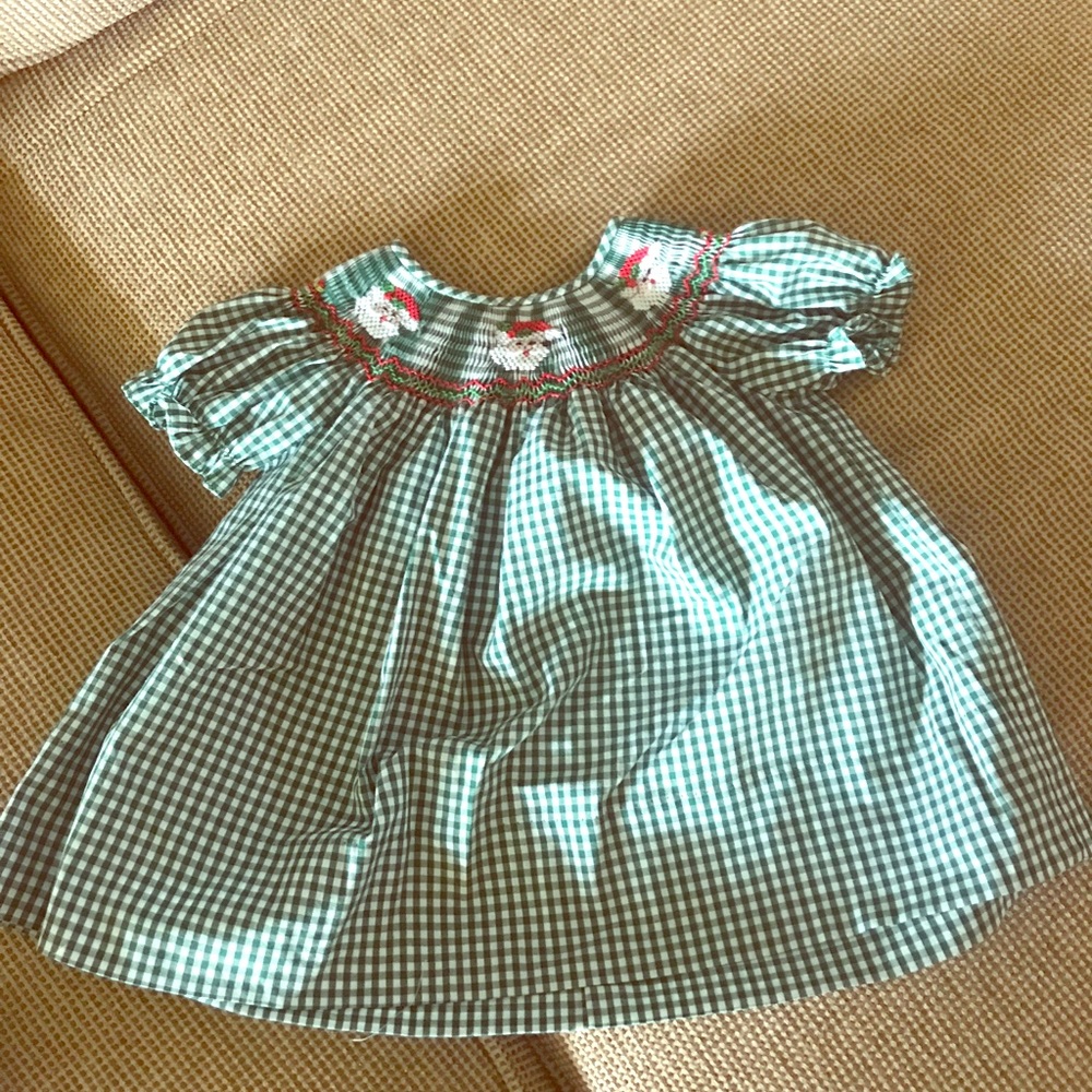 Smocked Christmas Dress Size 3mo
