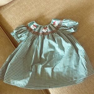 Smocked Christmas Dress Size 3mo