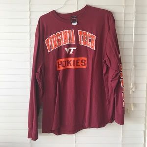 Long sleeve Virginia Hokies tee shirt.