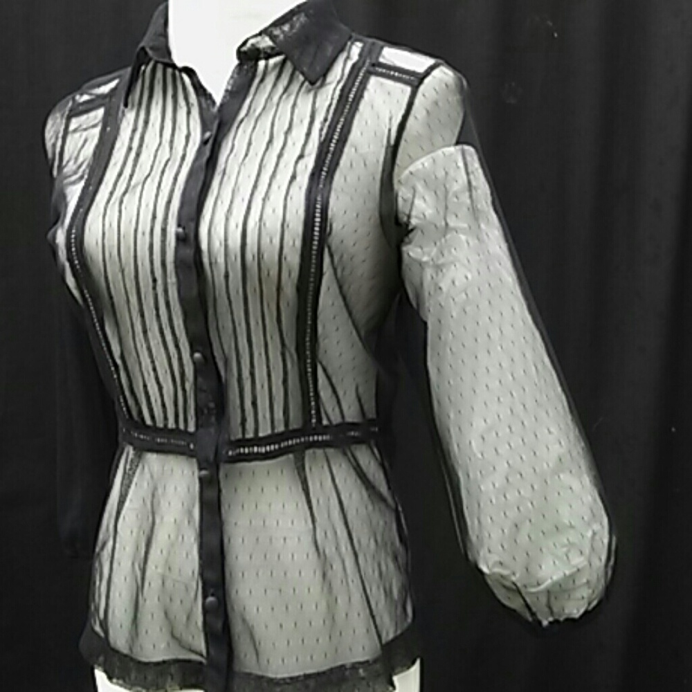 Sheer The Limited mesh black goth vintage see thru