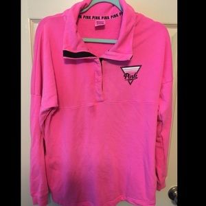 Vs pink quarter button