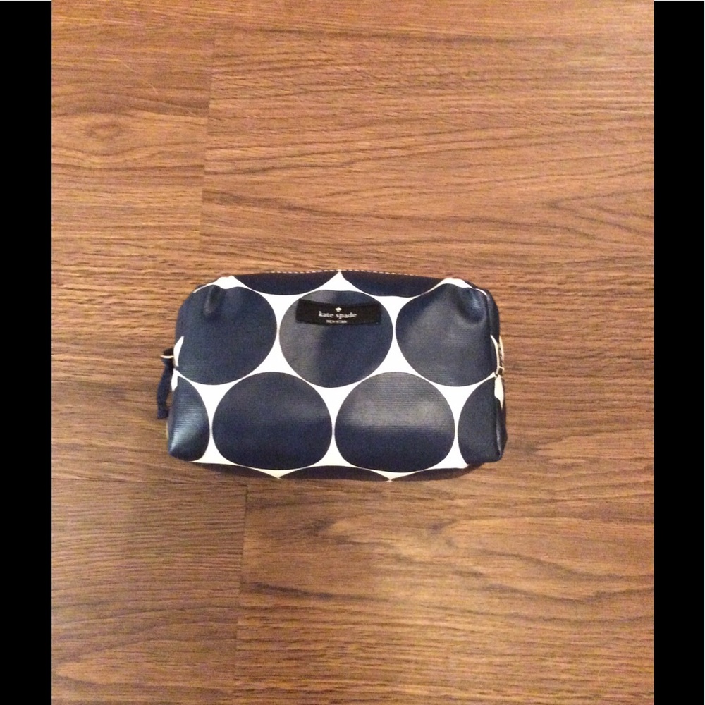 Kate Spade Navy Polka Dot Makeup Bag