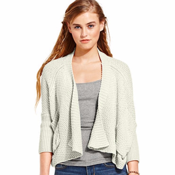 Sleeve Oatmeal Heather Cardigan 