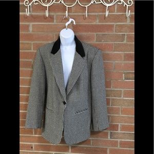 Sellecca houndstooth check blazer
