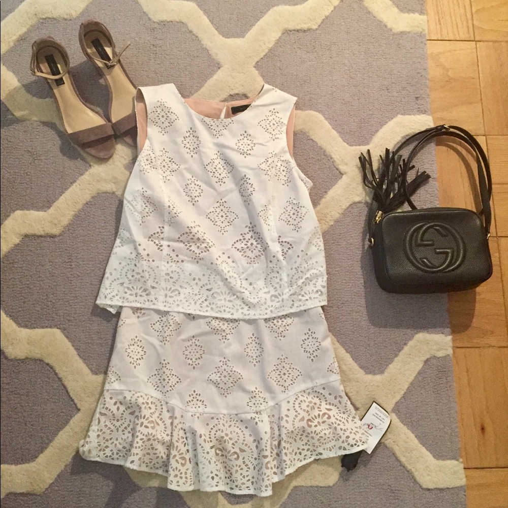 BCBG MAXAZRIA White Vivian Cocktail Dress