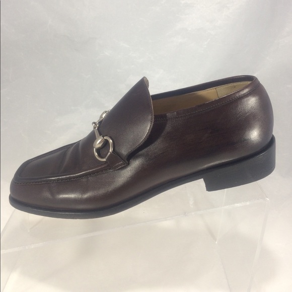 Gucci womens brown slip-on horse bit loafers - Picture 1 of 8