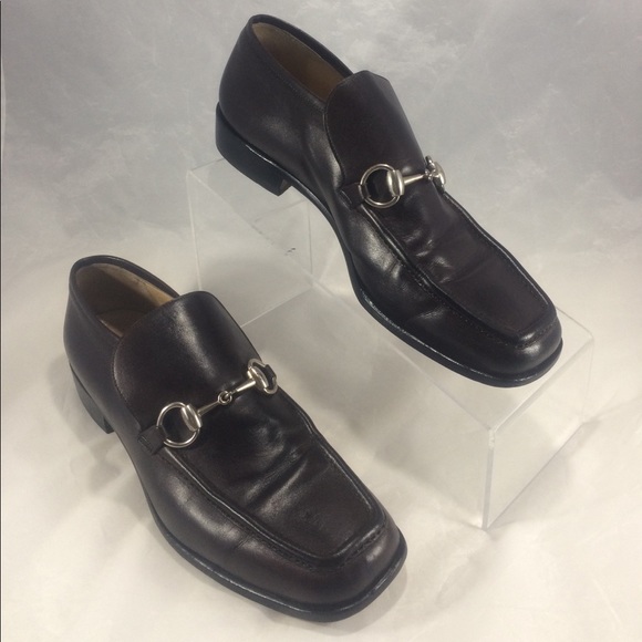 Gucci womens brown slip-on horse bit loafers - Picture 3 of 8