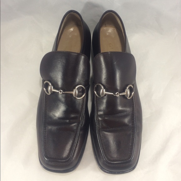 Gucci womens brown slip-on horse bit loafers - Picture 4 of 8