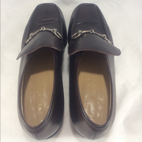 Gucci womens brown slip-on horse bit loafers - Picture 6 of 8