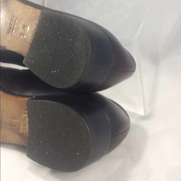 Gucci womens brown slip-on horse bit loafers - Picture 8 of 8