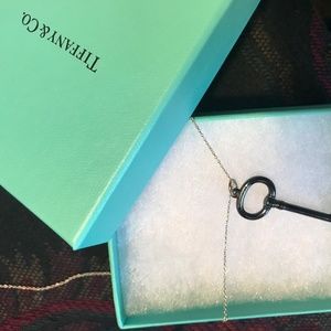 Tiffany & Co- Black Titanium Oval Key Necklace Tiffany & Co- Black Titanium Oval Key Necklace