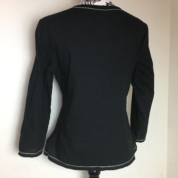 Black Top with Embroidery - Picture 5 of 6