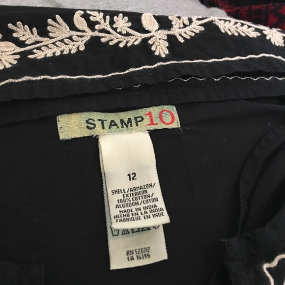 Black Top with Embroidery - Picture 6 of 6