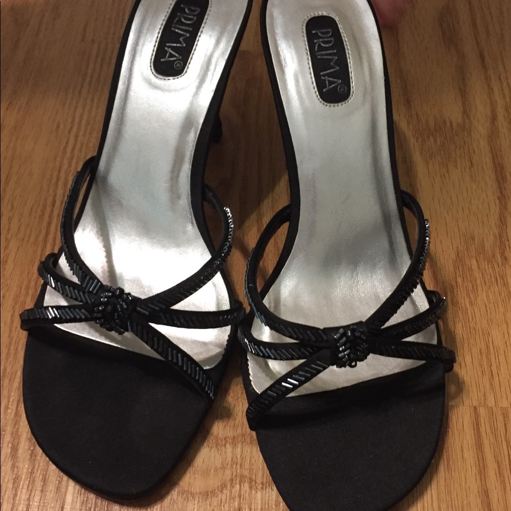 Women's black beaded sandals size 9.5