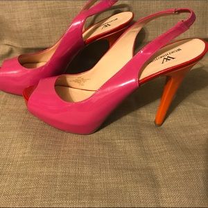 Peep Toe Sling-Back Heels