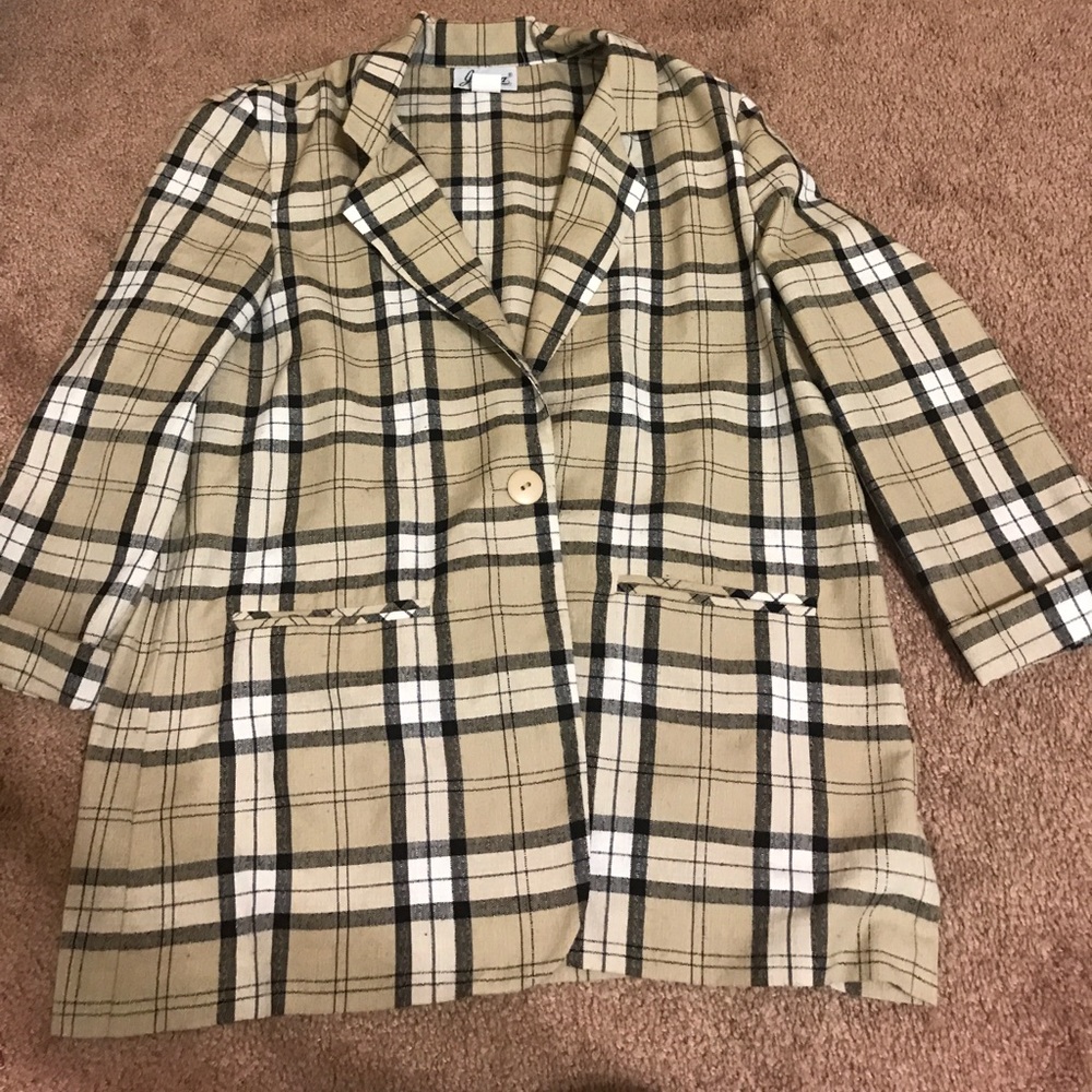 Flannel pea coat