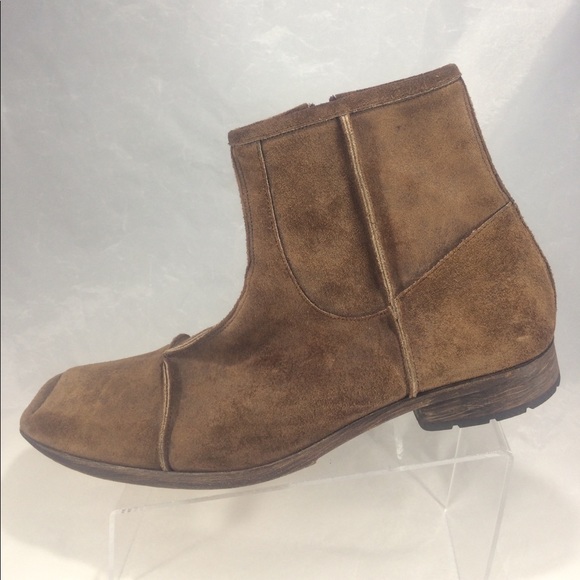 Mark Nason brown suede men's ankle zip boots - Picture 1 of 8