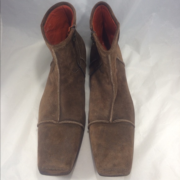 Mark Nason brown suede men's ankle zip boots - Picture 4 of 8