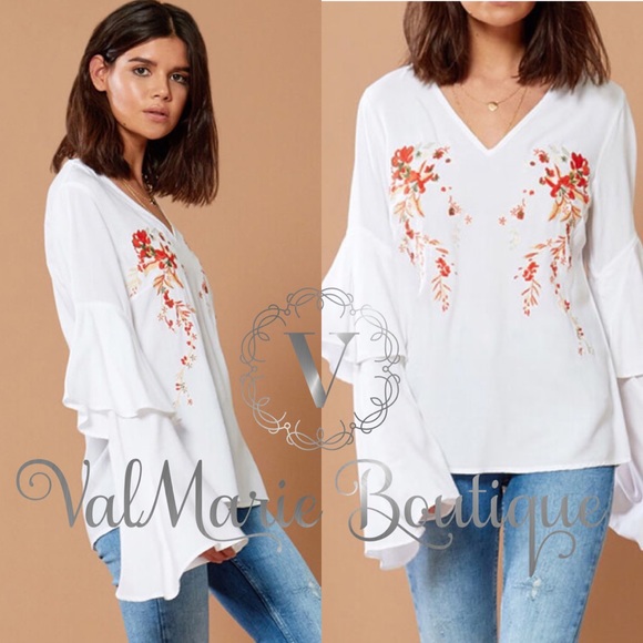 Double Bell Sleeve Blouse - Picture 3 of 3