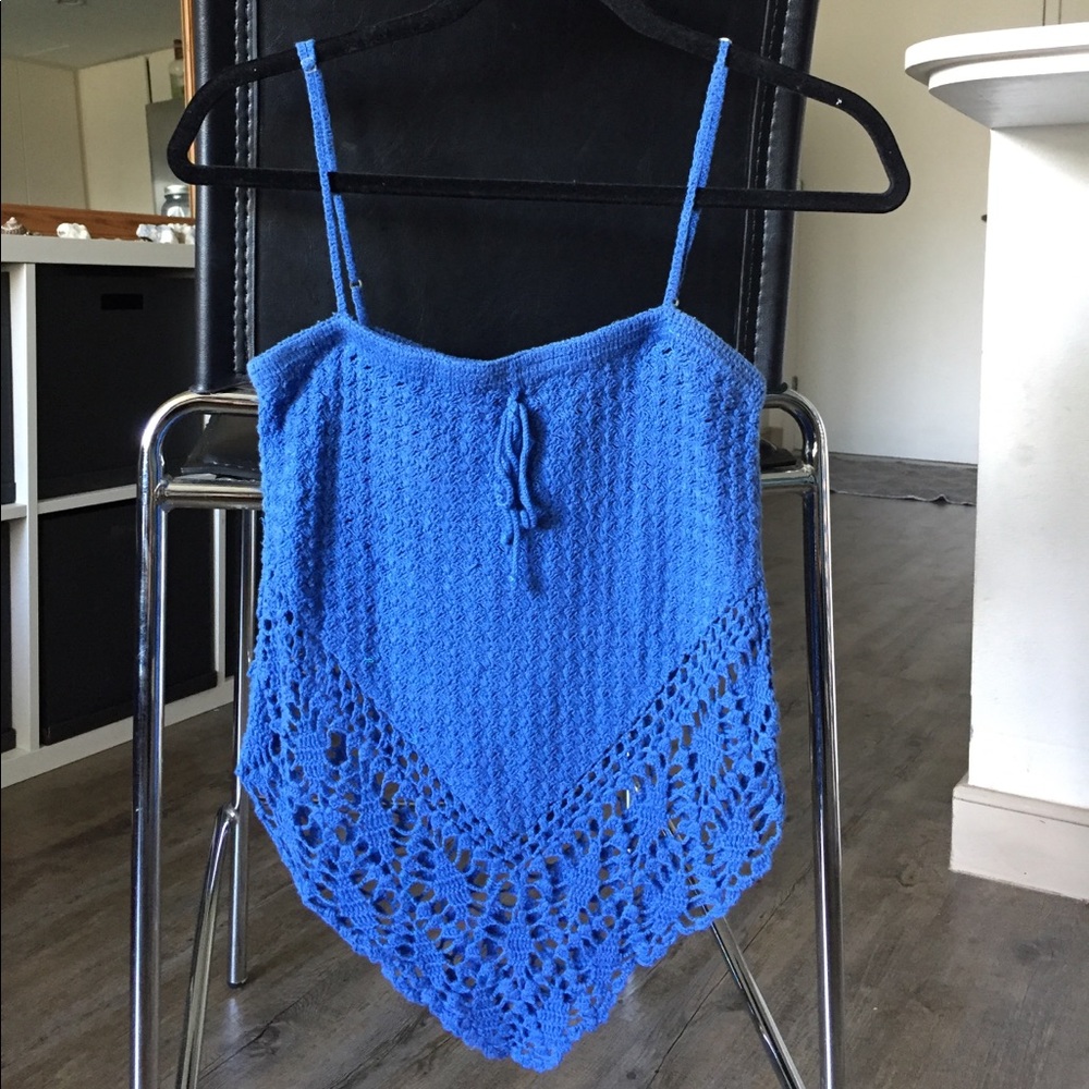 Blue Knit Top
