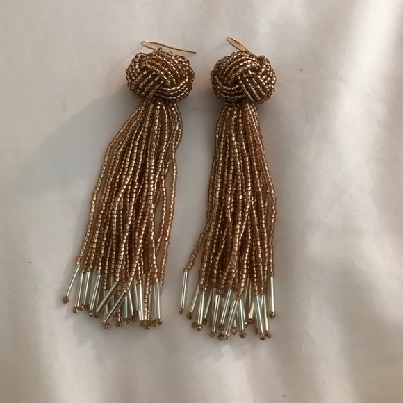 champagne tassel earrings