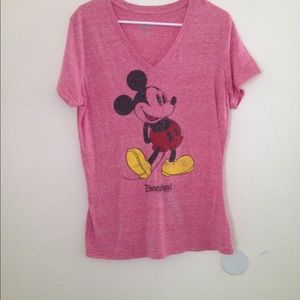 Disneyland Micky mouse women's t shirt pink