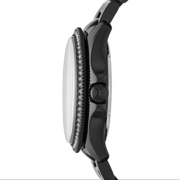 Women's Black & Rose Gold Cecile Fossil Watch - Picture 3 of 8