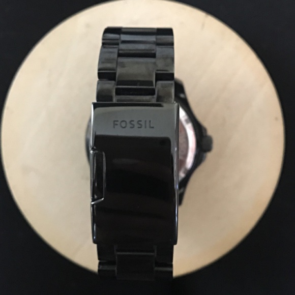 Women's Black & Rose Gold Cecile Fossil Watch - Picture 7 of 8