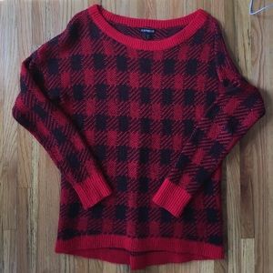 Express buffalo check sweater