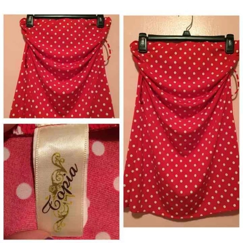💥❤❤Red strapless top🌞🌞