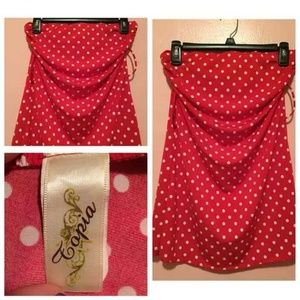 💥❤❤Red strapless top🌞🌞