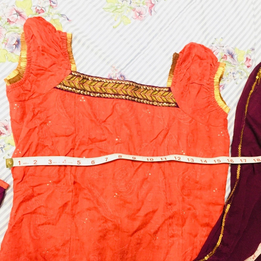 beautiful 2 toned indian dress - Picture 4 of 4