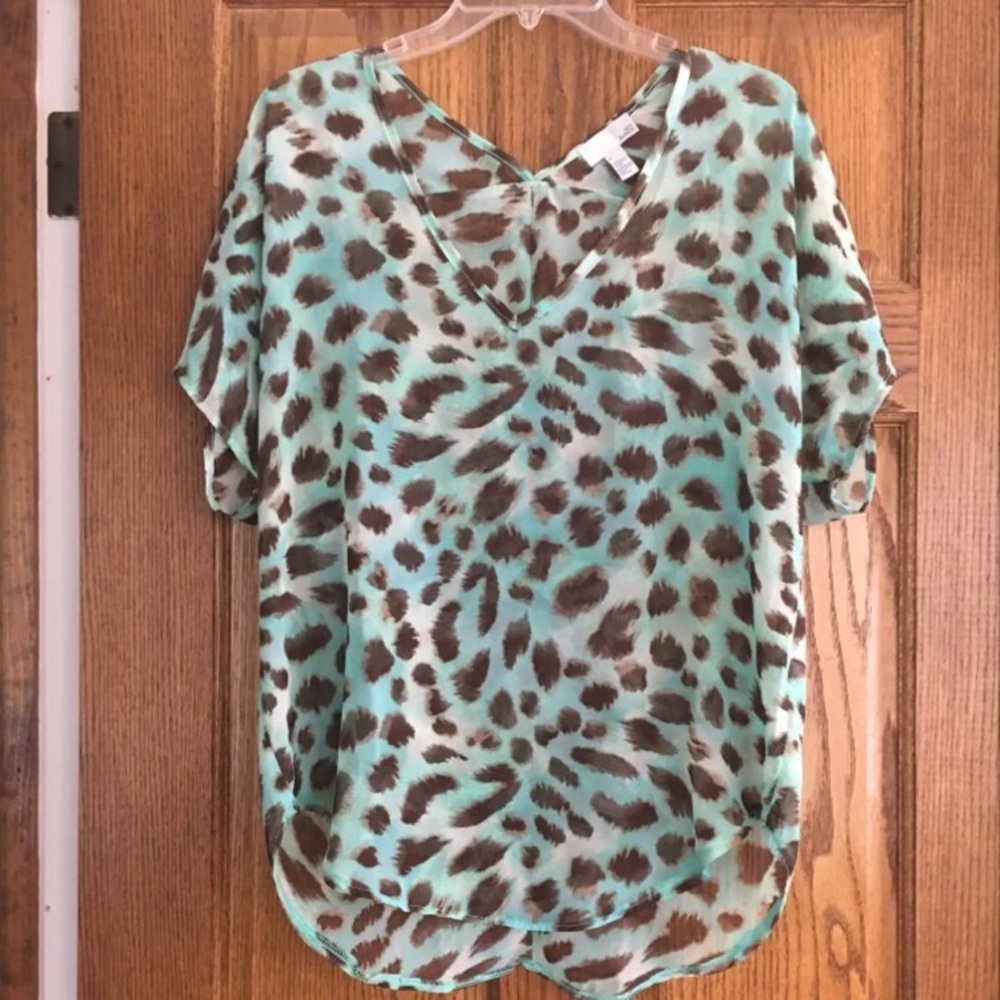14th & Union animal print blouse