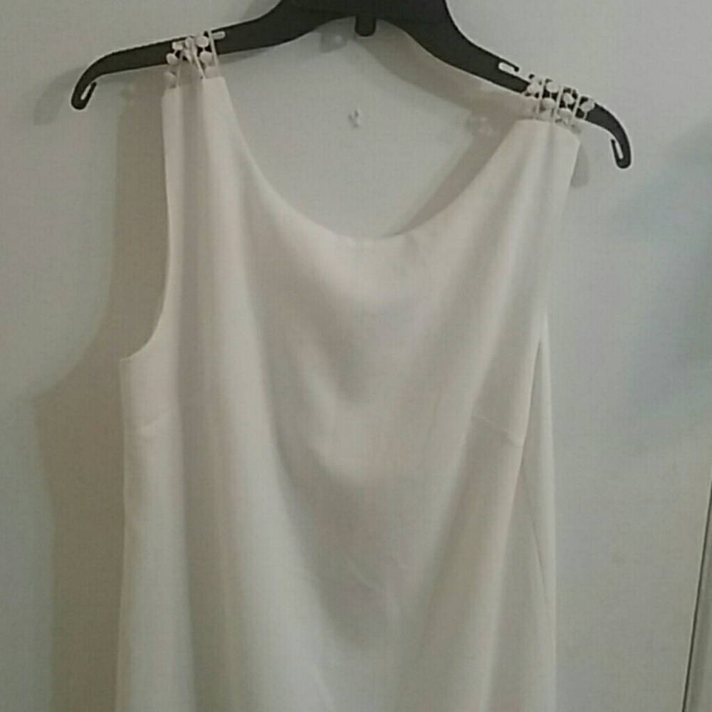 Cream Color Dress with lace dip in back