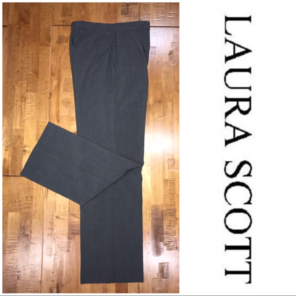 Laura Scott Gray Dress Pants Trousers Sz 10