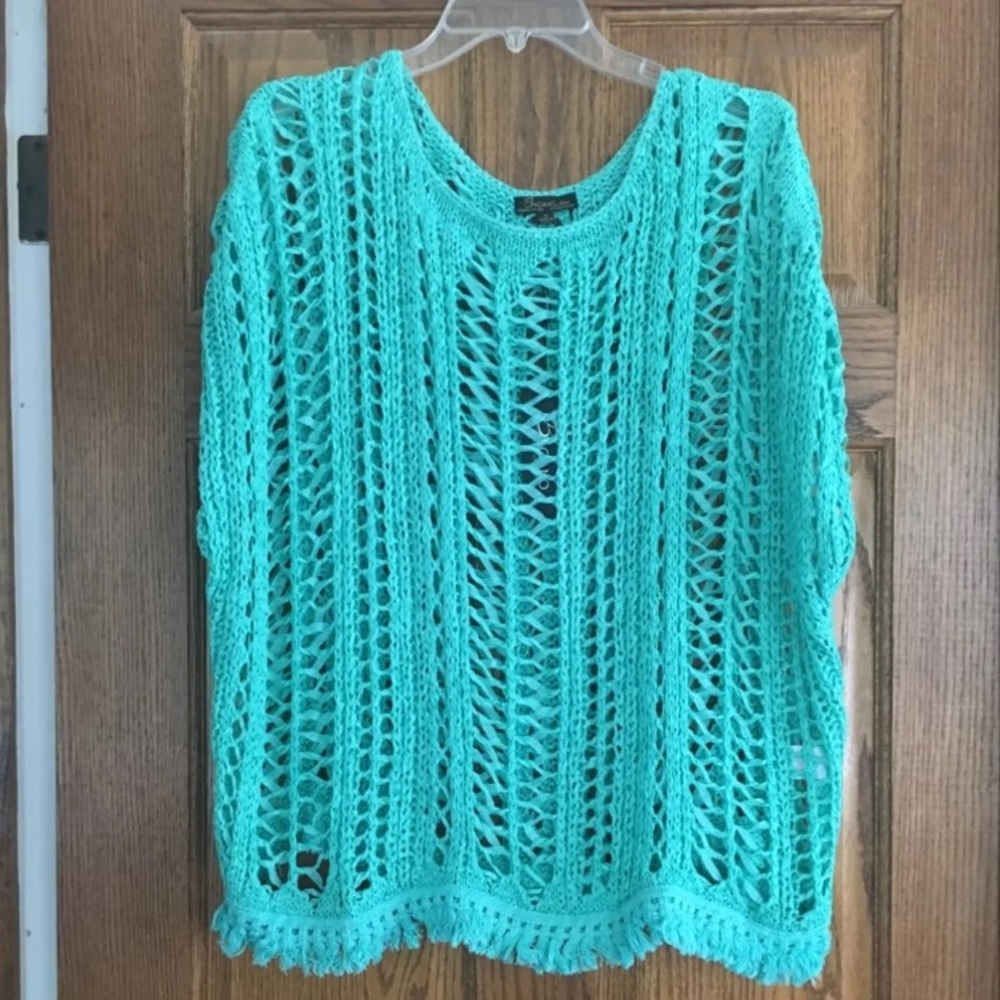 Baciano by Bacci teal shirt NWT