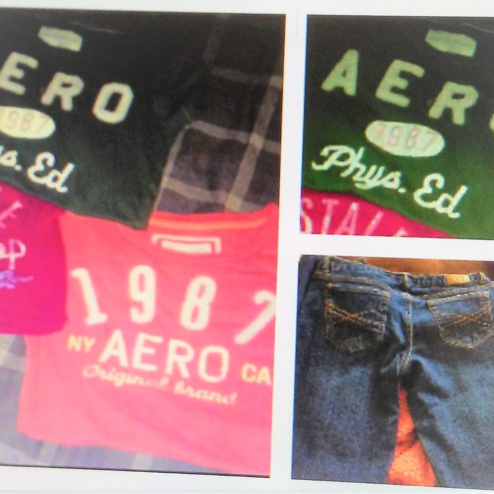*AEROPOSTALE*JEANS:3/4*3-TOPS*SIZE:MED~GREAT DEAL!