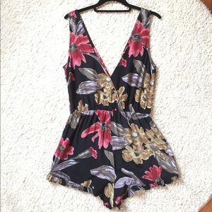 Free People Floral Romper, Small