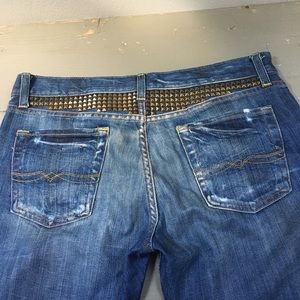 Studded Lucky Legend Straight Distressed Jeans