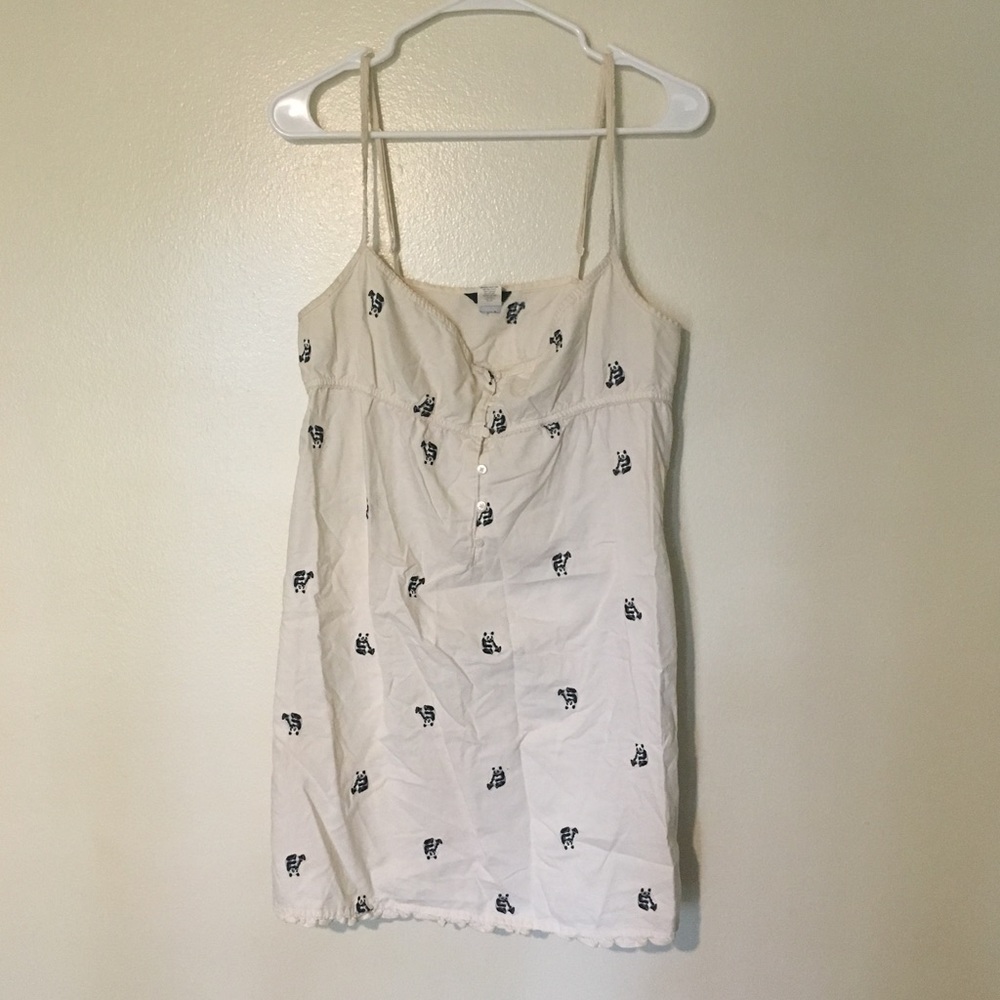 J. Crew panda bear vintage dress M