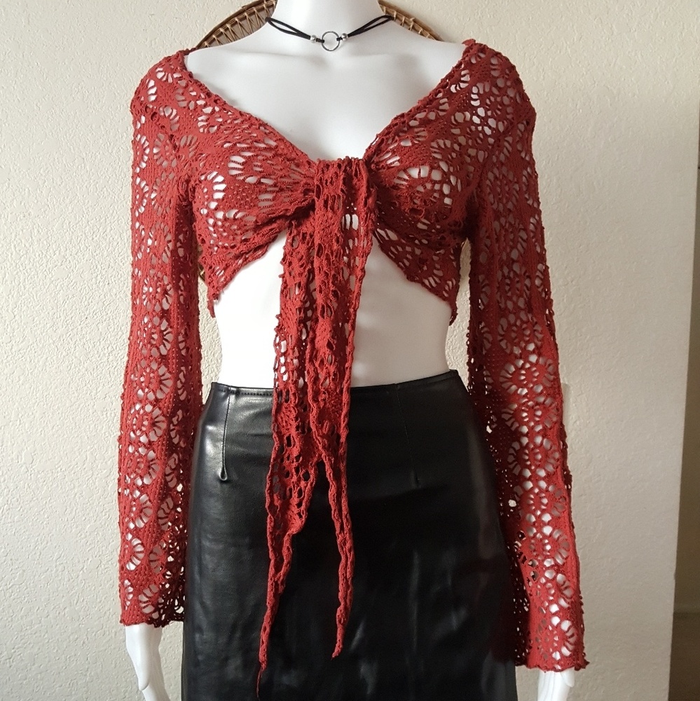 Tie front crop top