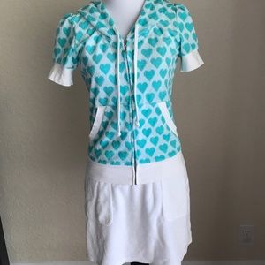 Juicy Couture track jacket and skirt.