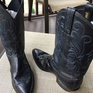 Navy Blue Cowboy Boots- ladies size 8