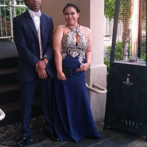 Navy Blue Prom Dress