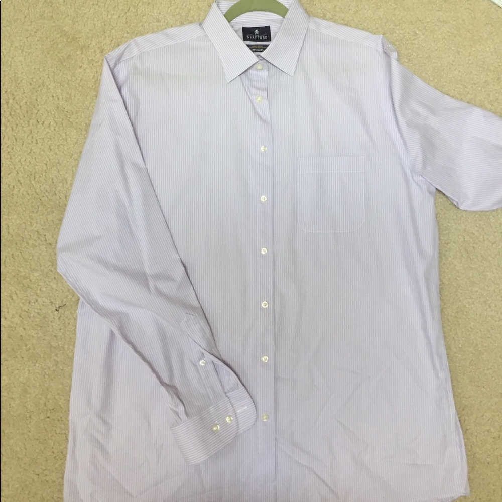 Men's lavender/white strip dress shirt
