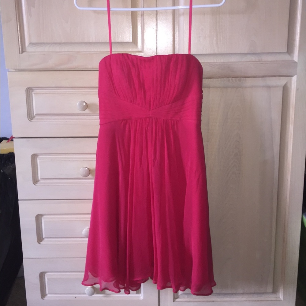 BCBG, red, strapless dress