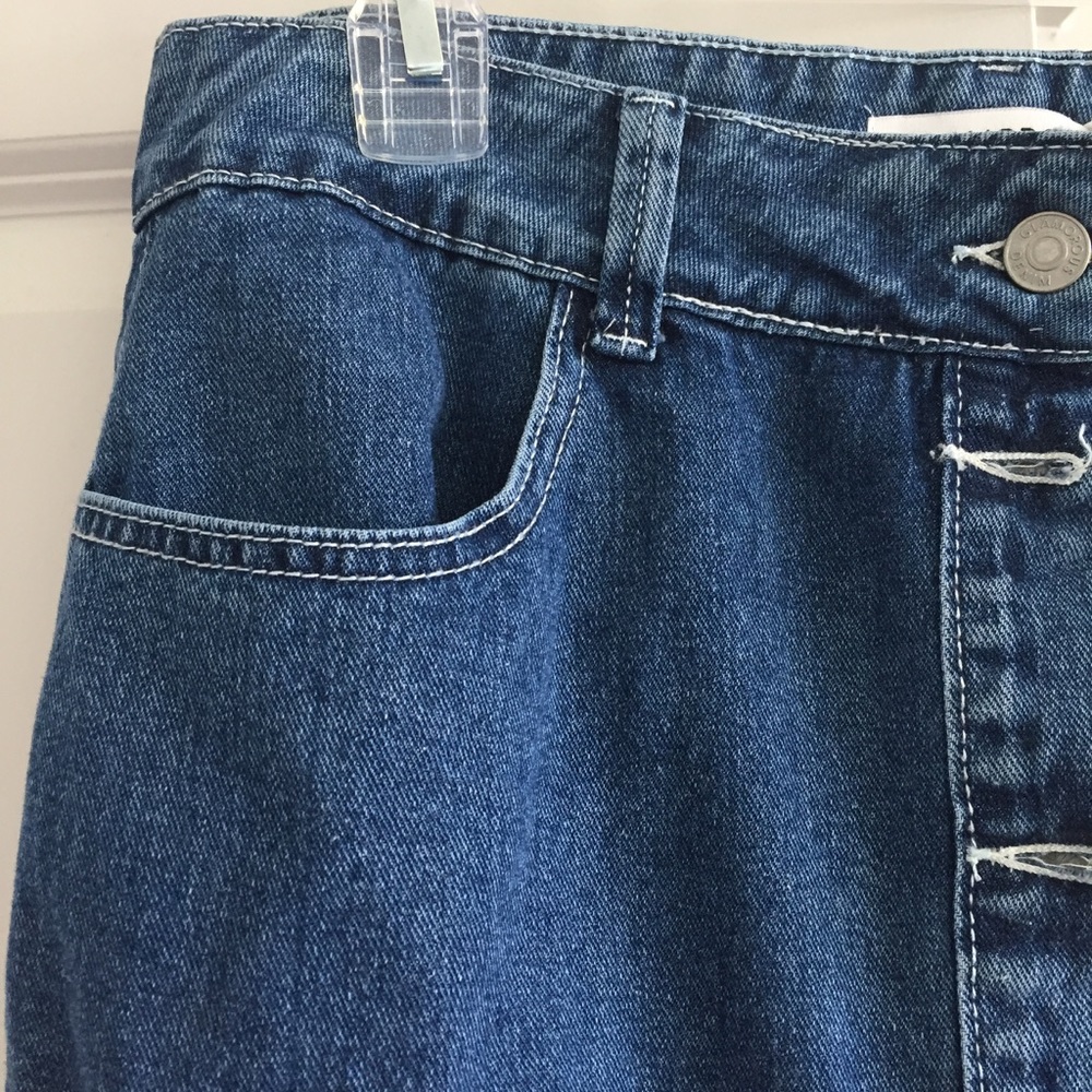 Denim Pencil Skirt With Buttons - Picture 4 of 4