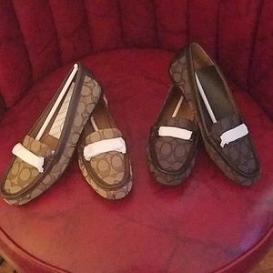 Coach olive loafers